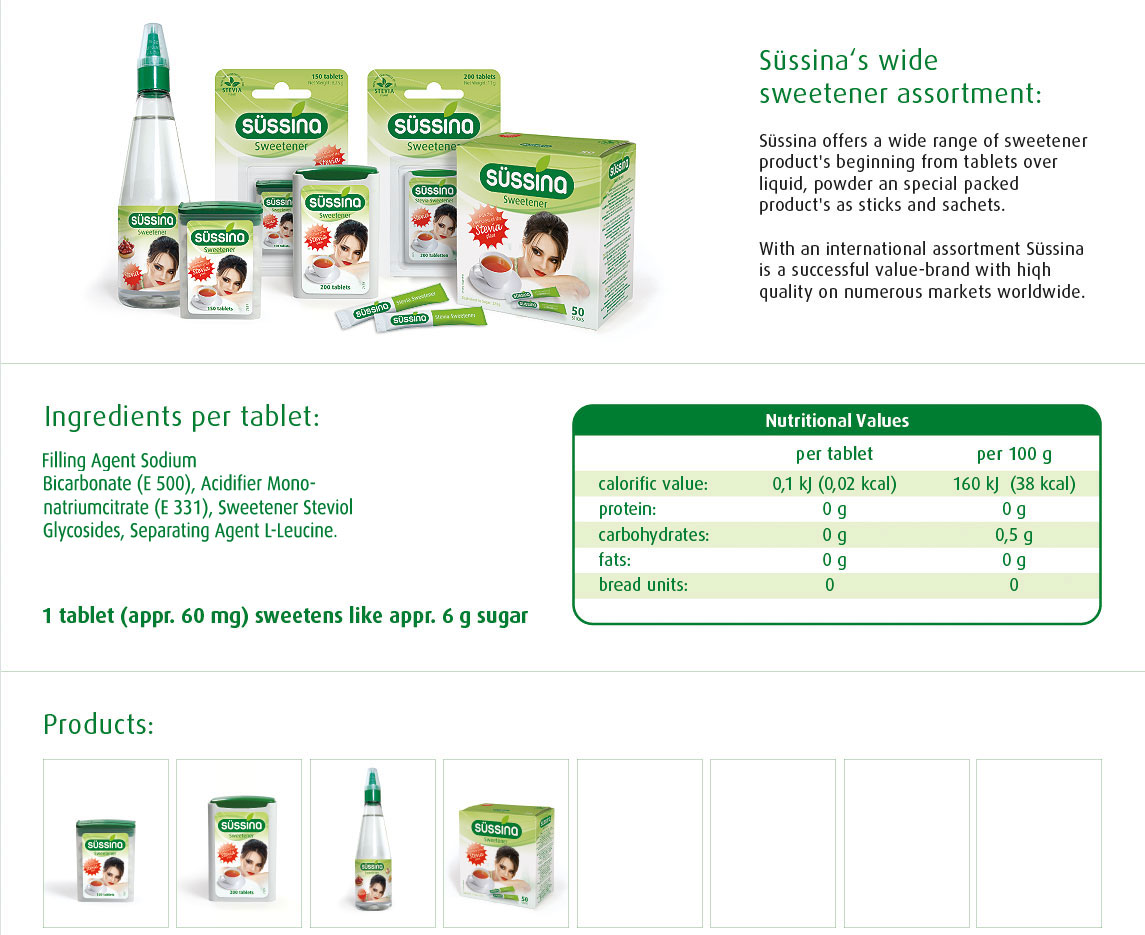 Süssina Assortment Stevia